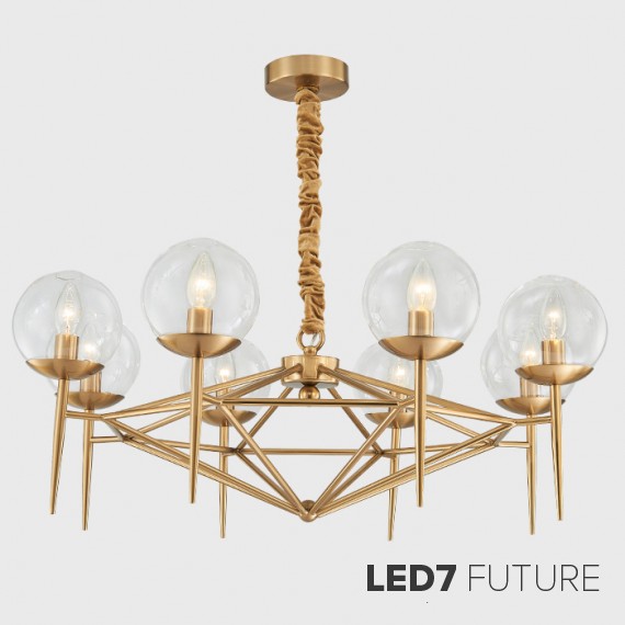 Loft Industry Modern - Gold Spire Chandelier